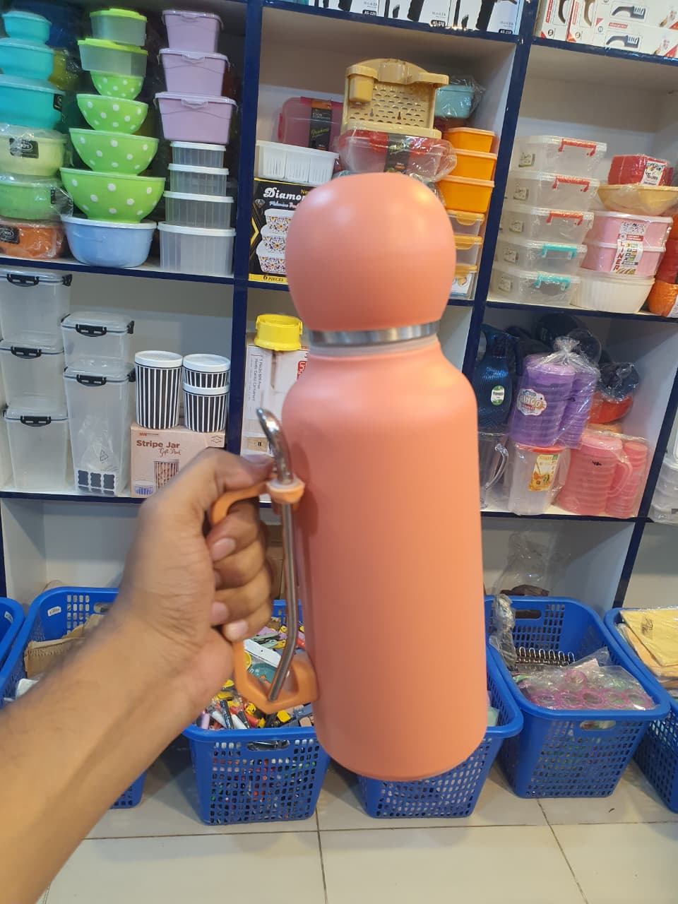 Custom 1300ml Large Capacity Yerba Thermos Vacuum Flasks Stainless Steel Insulated Water Bottle with Spoon