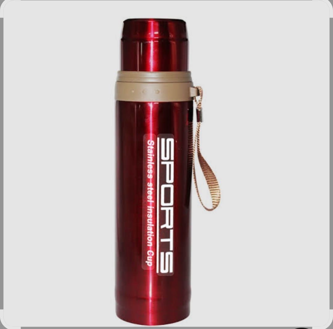 These are "Sports" branded stainless steel insulation cups or vacuum flasks, designed to keep beverages hot or cold.