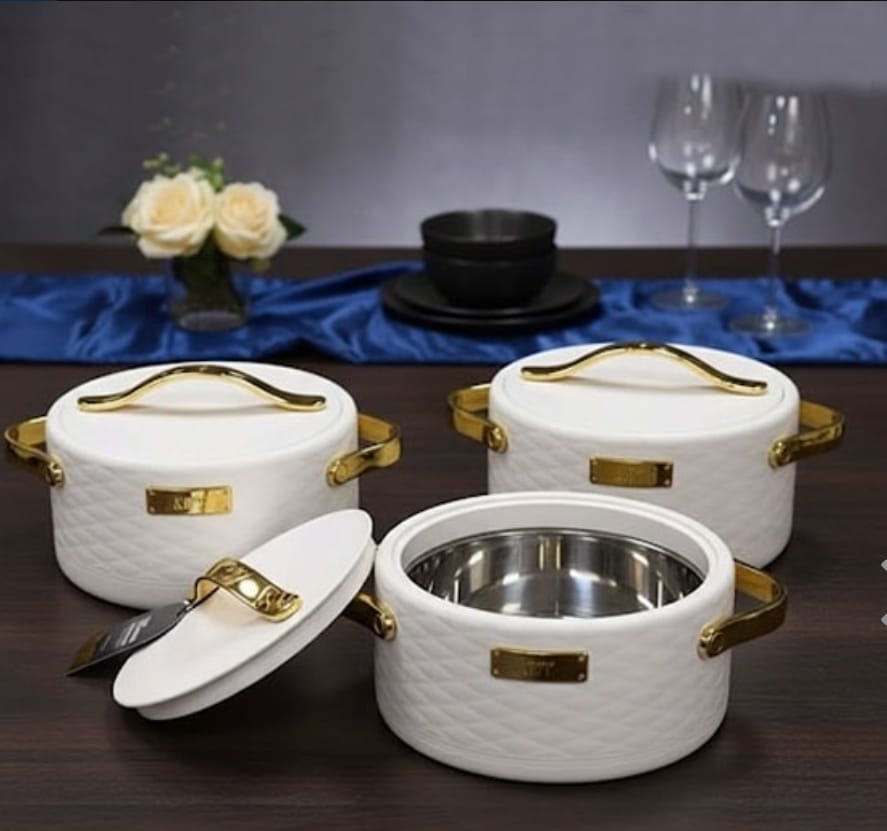 Forever Gold 3-Piece Insulated Casserole Set (Red)