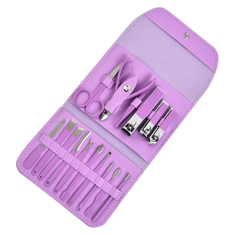 Leipple Manicure Set Professional Nail Clippers Pedicure Kit, 16 pcs Stainless Steel