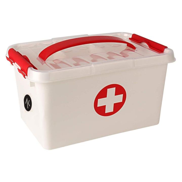 First Aid Kit Box, also referred to as a medicine storage box or emergency kit.