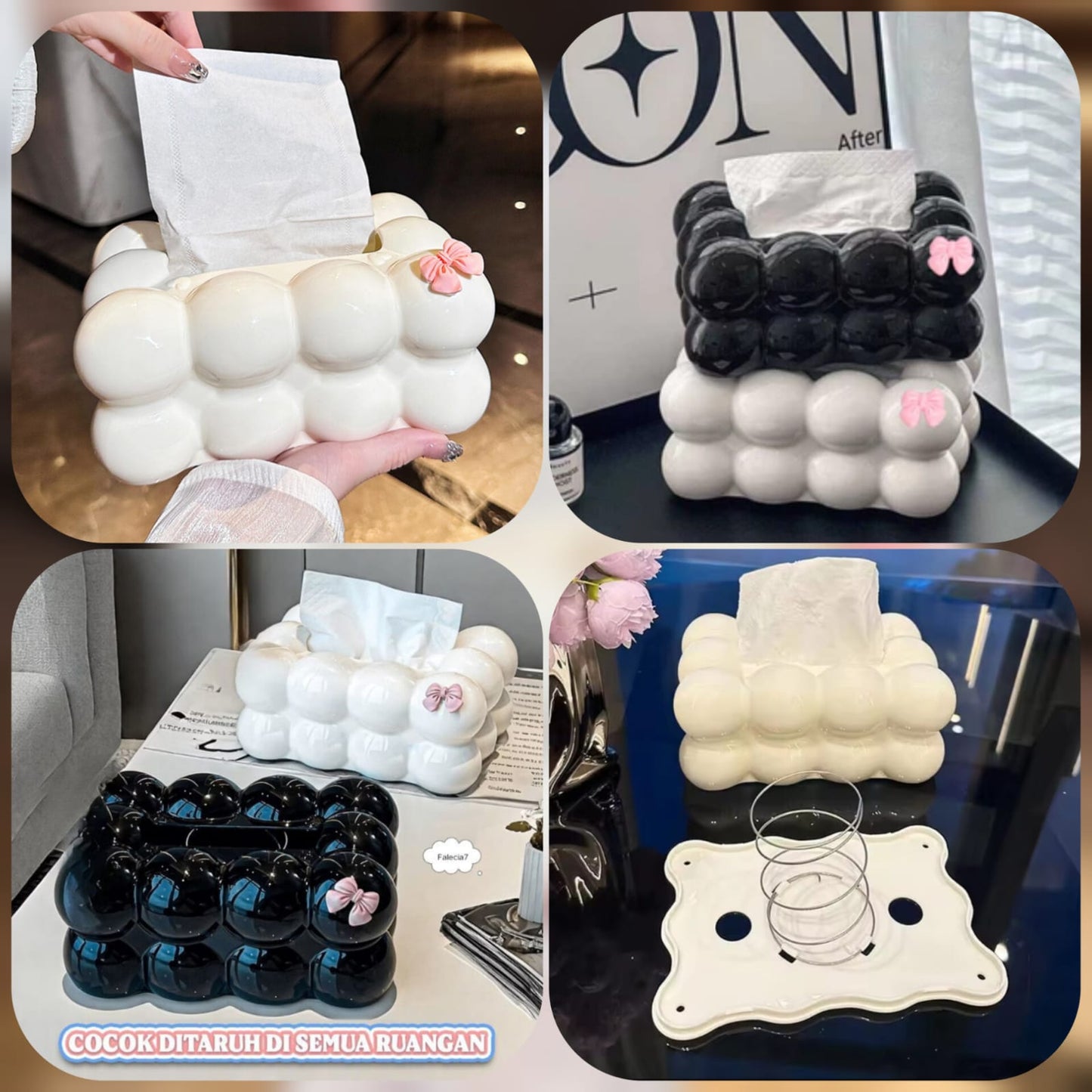 Bubble Bow Tissue Box-with premium quality.