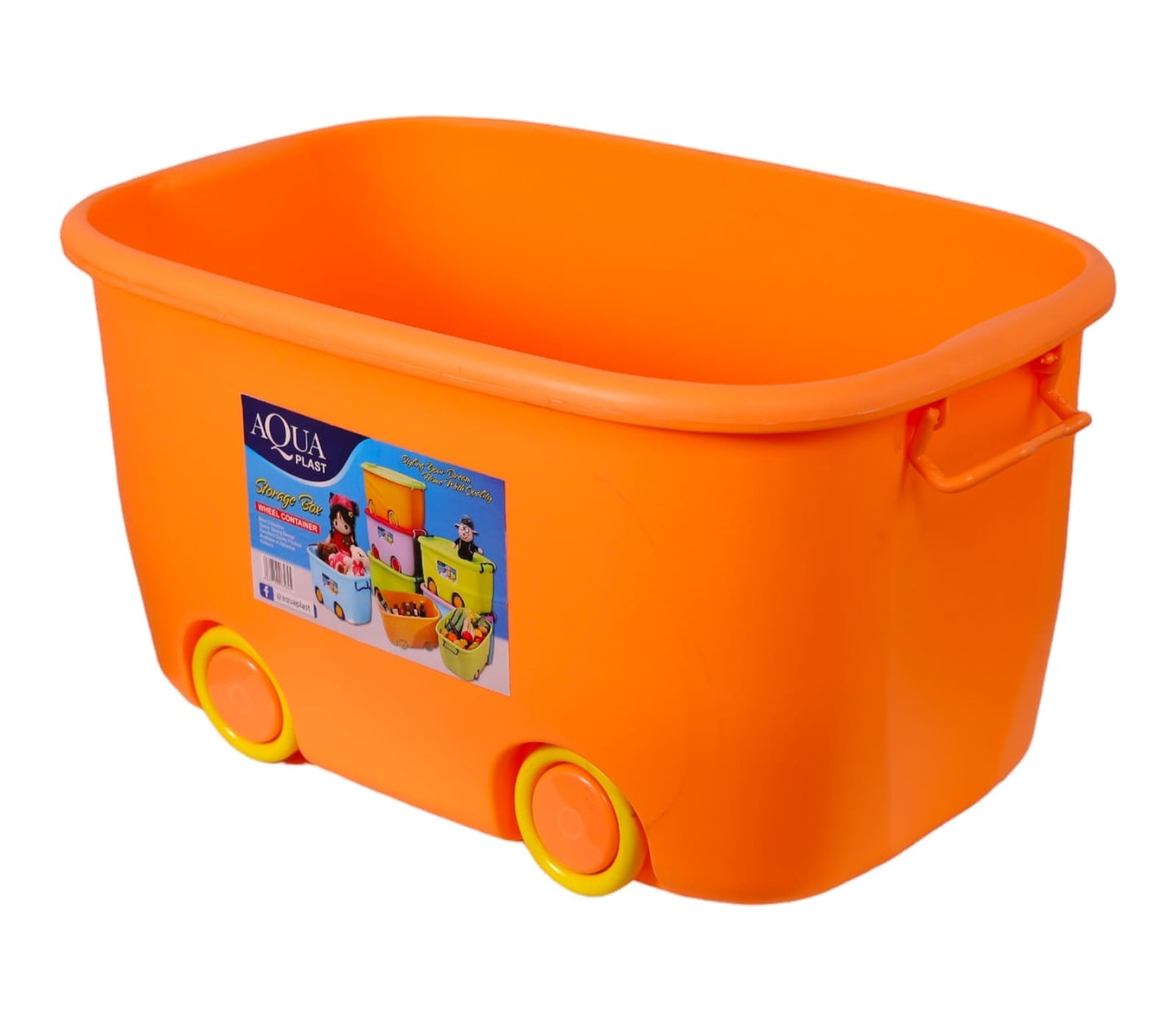 Colorful Kids Toy Storage Box, Storage Plastic Box With Wheels