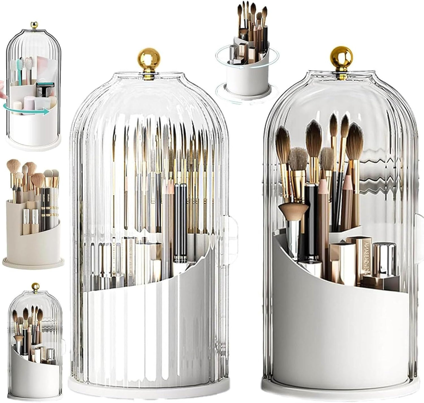 Dustproof Rotating Luxury Brush Holder