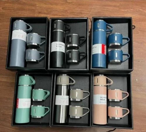 3 Cup Double-Layer Stainless Steel Vacuum Flask