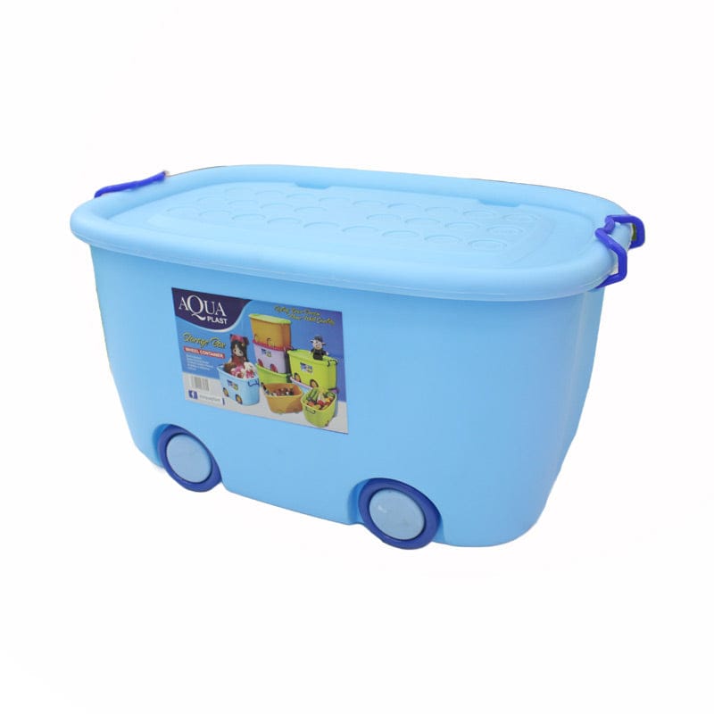 Colorful Kids Toy Storage Box, Storage Plastic Box With Wheels