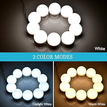 Vaniaty mirror Light with-10 bulbs in three different modes.