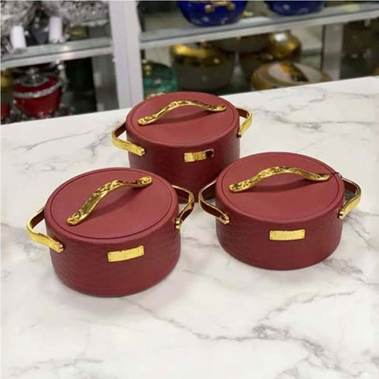 Forever Gold 3-Piece Insulated Casserole Set (Red)