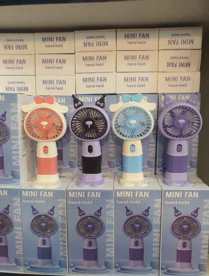 Cute Mini Hand Held Fan Chargenle With 4 Colors