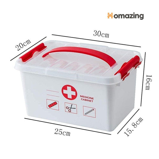 First Aid Kit Box, also referred to as a medicine storage box or emergency kit.