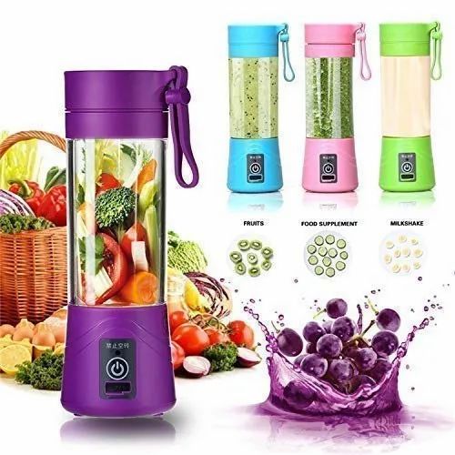 Electric Blender Mini Portable Personal Size Juicer Cup USB Rechargeable Mixer 380ml